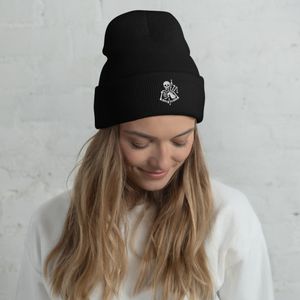 Skull &amp; Drones Beanie - White Art
