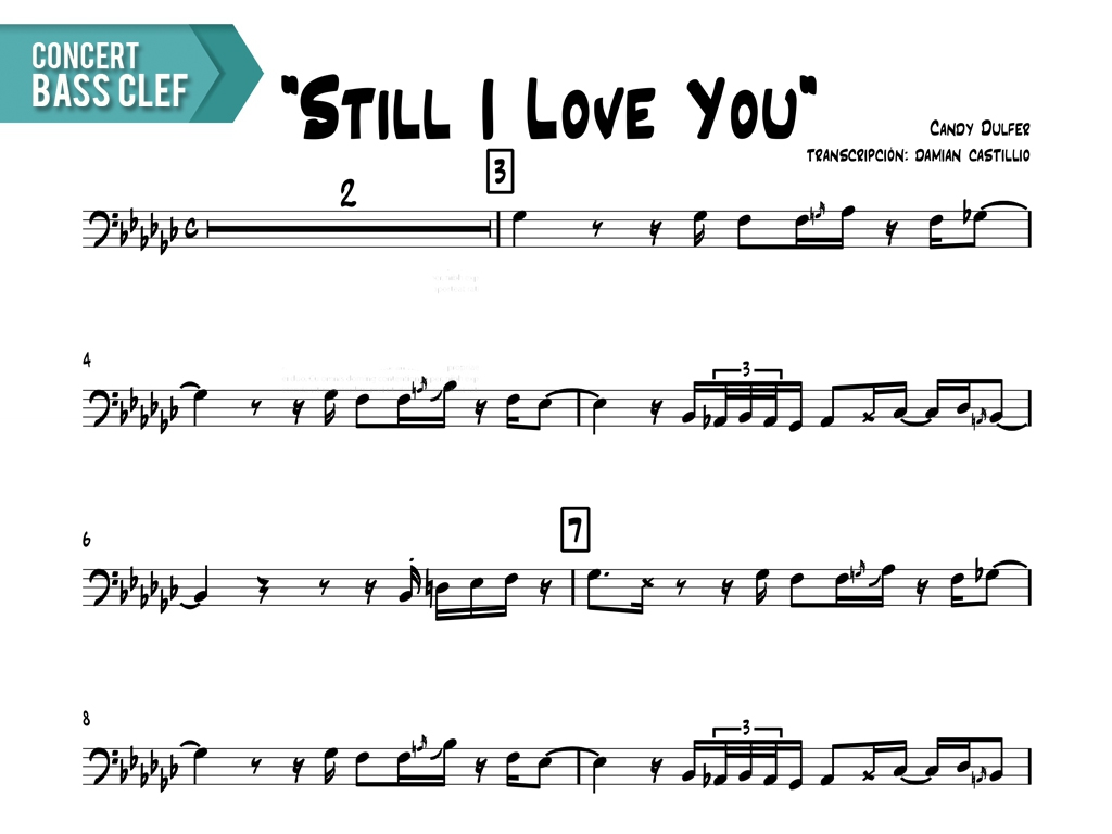 Candy Dulfer "Still I Love You" Concert Bass Clef