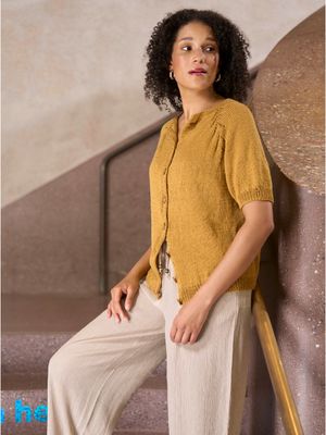 Kurzarmjacke mit Raglan von oben