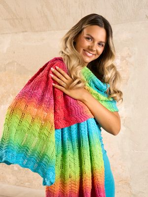 Stola mit Zackenmuster