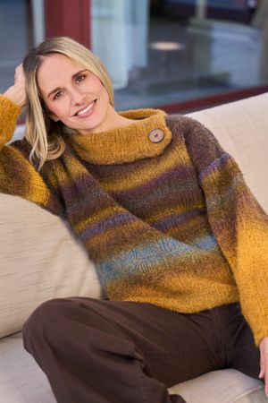 Pulli im Karomuster mit Kragen