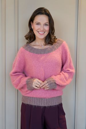 Top Down Pulli mit Musterblenden