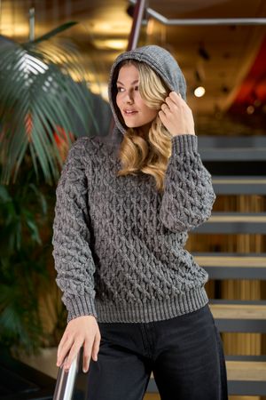 Kapuzenpulli mit  Rautenmuster