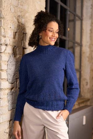 Pulli mit Zopf - Lochmuster 