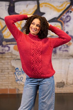 Pulli mit Zopfmuster