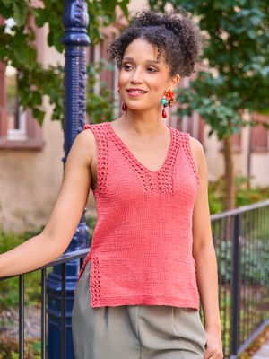 Top mit V-Ausschnitt