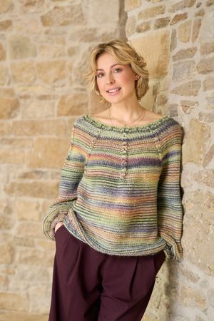 Top Down Pulli mit Mini-Zöpfchen
