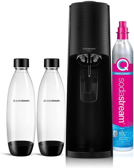 sodastream Gasatore Terra Value Pack x2 con 2 bottiglie fuse lavabili in lavastoviglie da 1L 