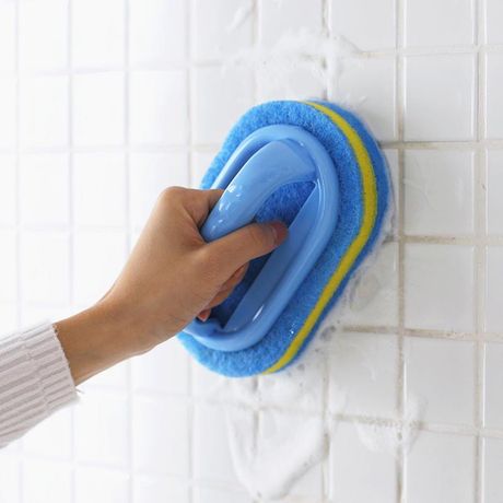 Blu morbida spugna magica gomma per la pulizia vasca da bagno detergente per piastrelle in ceramica 
