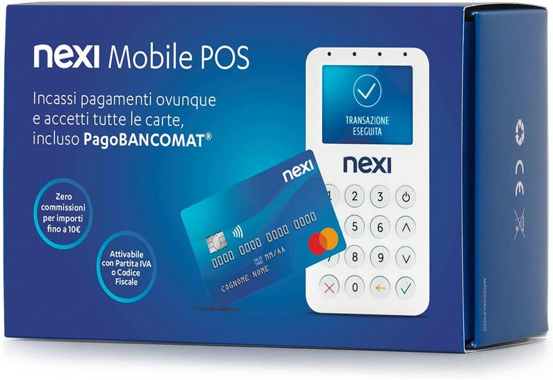Mobile Pos - Pos Portatile Contactless, Lettore Elettronico Portatile per Pagamenti con Bancomat