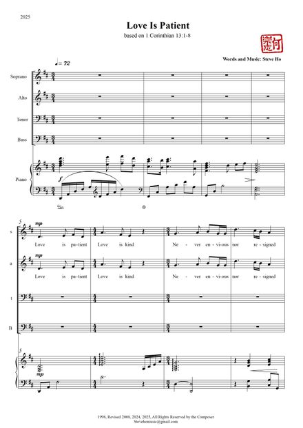 Love is Patient - SATB Level 4