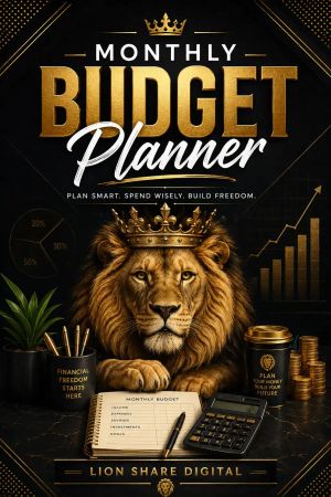 Monthly Budget Planner | Lion Share Digital