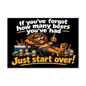 Lose Count of Beers Matte Poster | Funny Beer Decor
