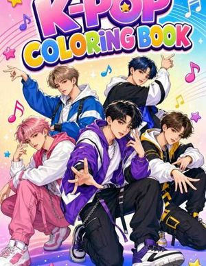 K Pop Coloring Book: Aesthetic Fan Art &amp; Idol Pages