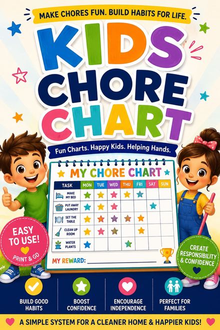 Kids Chore Chart Ebook: Fun Daily Routines