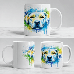 Water Color Labrador Face Mug | Hand Painted Dog Gift