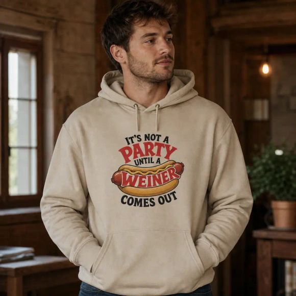 Weiner Party Unisex Hoodie – Funny Hotdog Hoodie