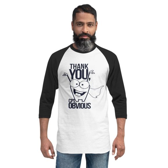 Thank You CPT Obvious Raglan Shirt | Funny Sarcastic Tee