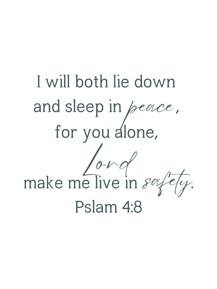 Psalm 4:8 Print 
