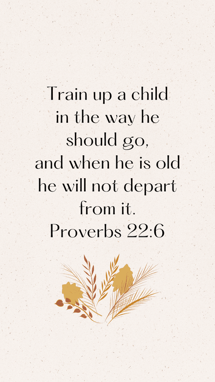 Proverbs 22:6 Wallpaper (Boho)