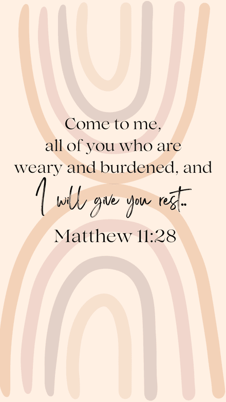 Matthew 11:28 Phone Wallpaper