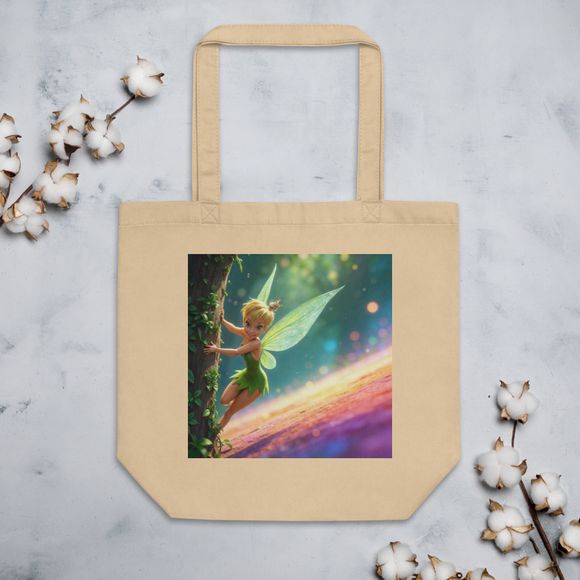 Whimsical Fairy on Tree Double-Sided Tote Bag
