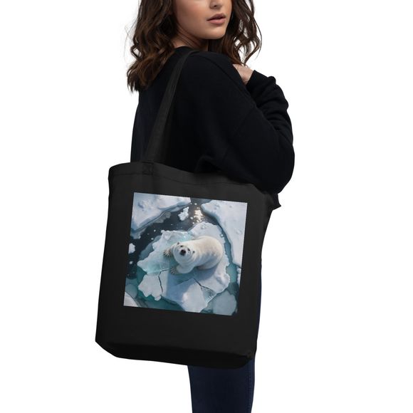 Polar Bear Tote Bag - Arctic Ice Double-Sided Wildlife Design