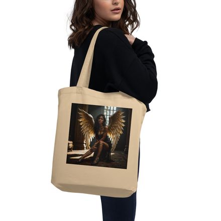 Golden Winged Angel Tote Bag