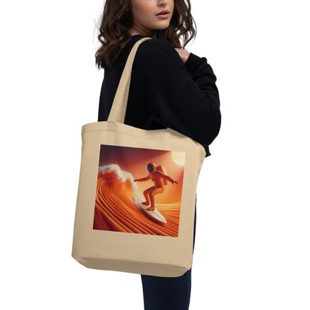 Space Surfer Astronaut Tote Bag