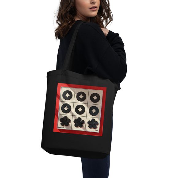 Geometric Grid Tote Bag