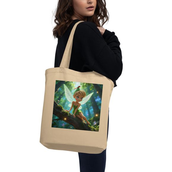 Magical Fairy on Branch Double-Sided Tote Bag