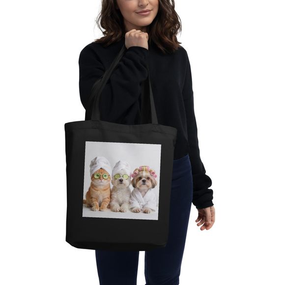 Spa Day Pets Double-Sided Tote Bag