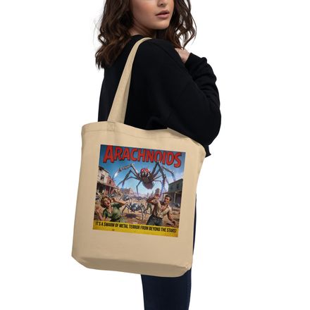 Arachnoids Retro Sci-Fi Monster Movie Tote Bag
