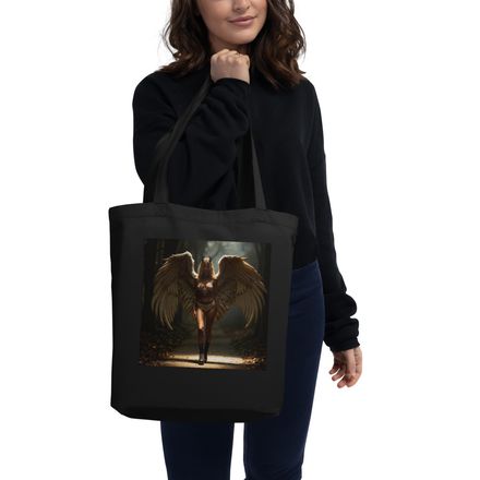 Fallen Angel Demon Wings Forest Tote Bag