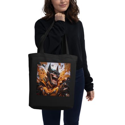 Laughing Cyber Bat Hero Tote Bag