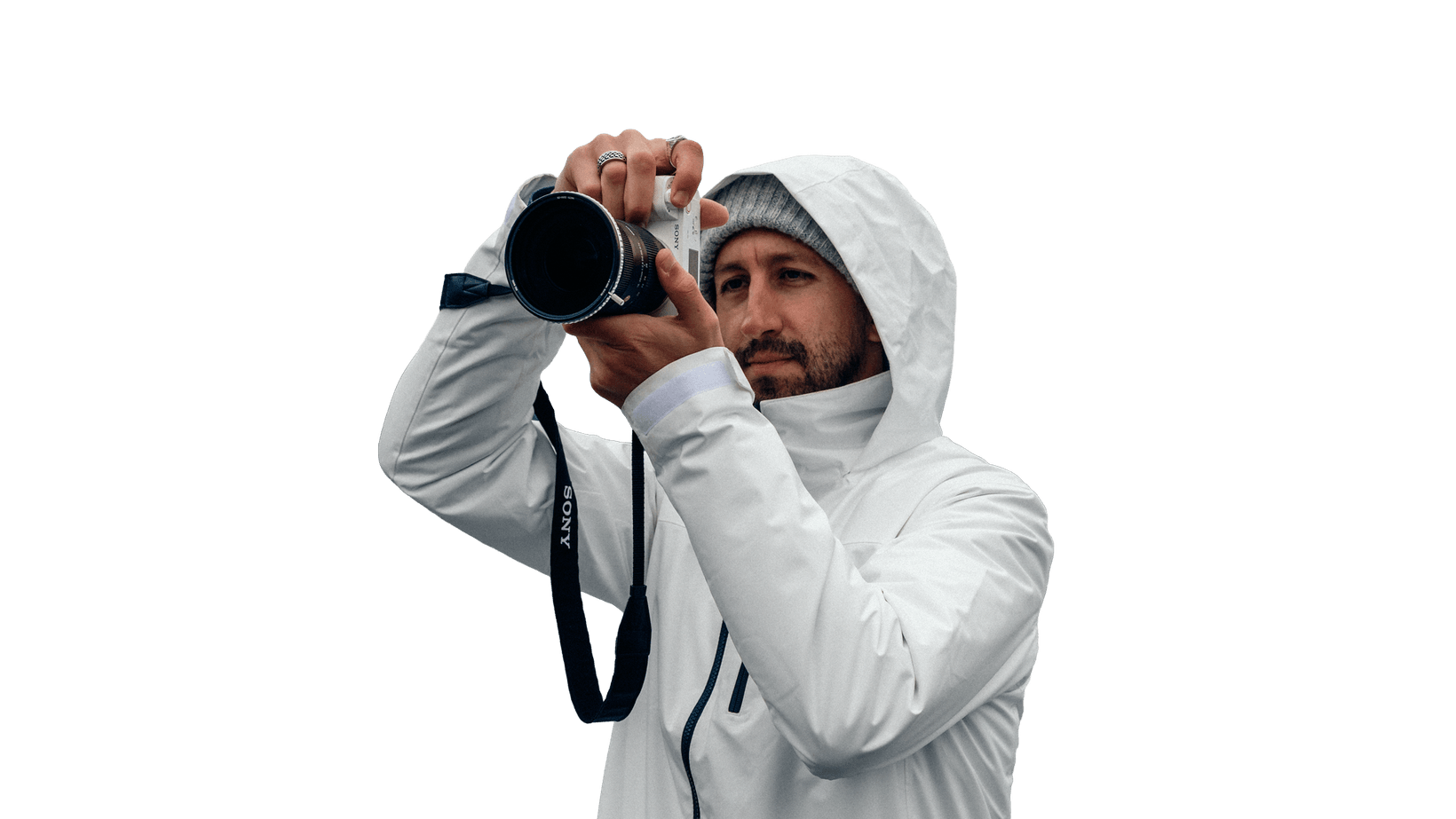 Jamie Fenn shooting in Glacier Bay, Alaska