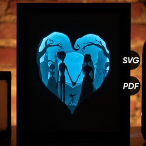 Dead Bride DIY LightBox Templates (PDF+SVG) + Video Tutorial