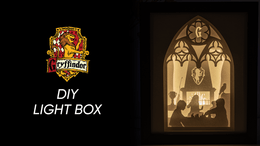Gryffindor Common Room DIY LightBox Templates (PDF+SVG) + Video Tutorial