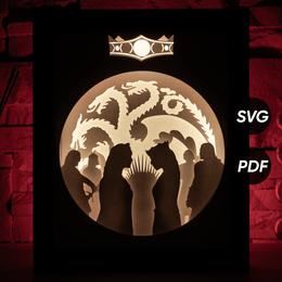 Dragon&#x27;s House DIY LightBox Templates (PDF+SVG) + Video Tutorial