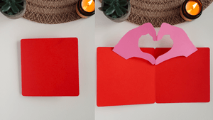 Heart Hands  DIY Pop-Up Card Templates + Video Tutorial 