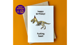 Fossil - Printable Birthday Card Template (PDF &amp; JPG) + Bonus Envelope Template