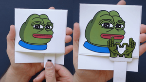Pepe the Frog Love You DIY Pop-Up Card Templates + Video Tutorial 