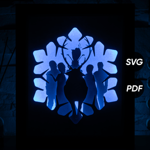 Ice Heart DIY LightBox Templates (PDF+SVG) + Video Tutorial