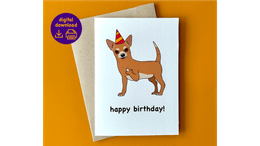 Flipping Bird - Printable Birthday Card Template (PDF &amp; JPG) + Bonus Envelope Template