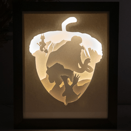 Squirrel with an Acorn DIY LightBox Templates (PDF+SVG) + Video Tutorial