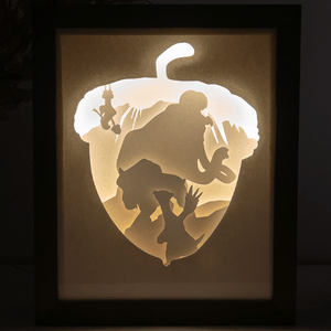 Squirrel with an Acorn DIY LightBox Templates (PDF+SVG) + Video Tutorial