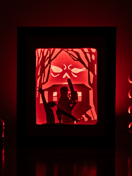 Chainsaw Dawn DIY LightBox Templates (PDF+SVG) + Video Tutorial