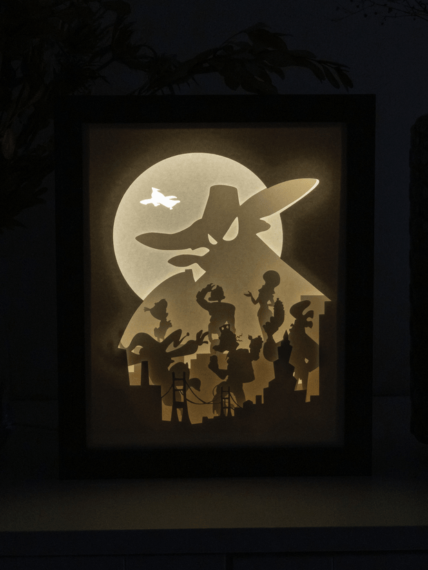 Darkwing Duck DIY LightBox Templates (PDF+SVG) + Video Tutorial