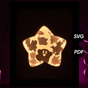 Pink Star DIY LightBox Templates (PDF+SVG) + Video Tutorial