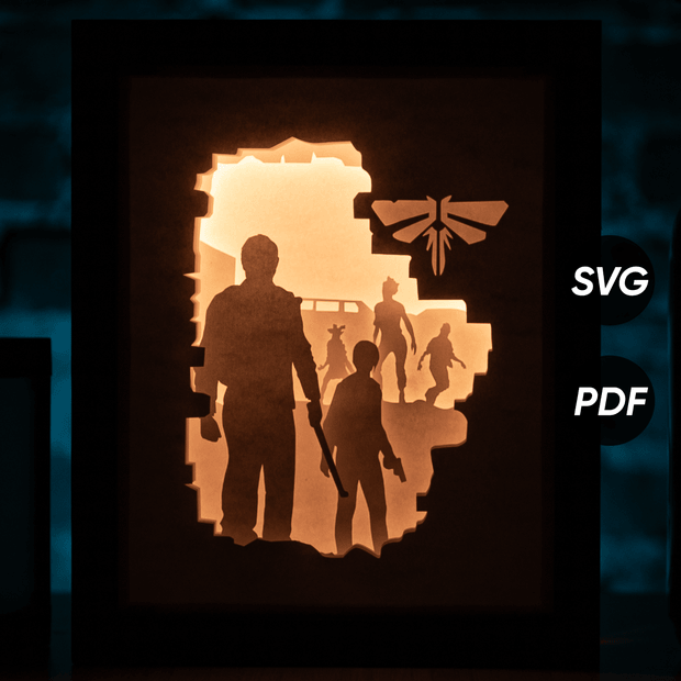 The Last of Us DIY LightBox Templates (PDF+SVG) + Video Tutorial